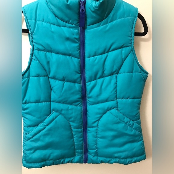 EVERLAST Womens Fleece Lined Puffer Teal Vest Jacket Size Medium - Picture 4 of 12